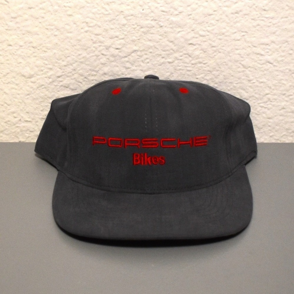 Porsche Collection Hat Mens OSFA Grey Excellent Made in USA Snapback Bikes Cap
